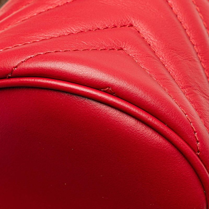 Gucci GG Marmont Backpack Vanity Red Leather