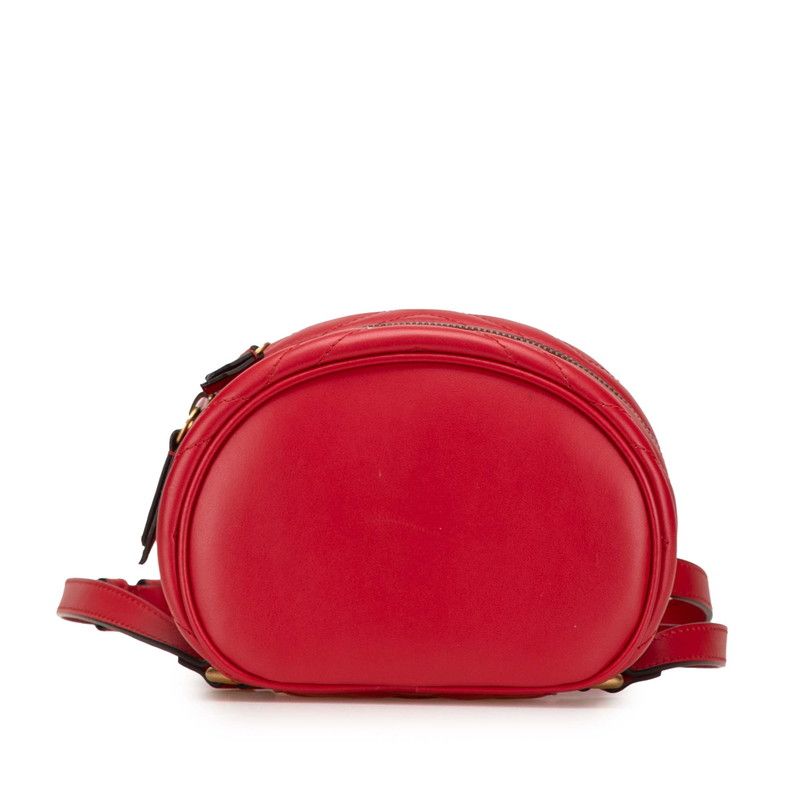 Gucci GG Marmont Backpack Vanity Red Leather