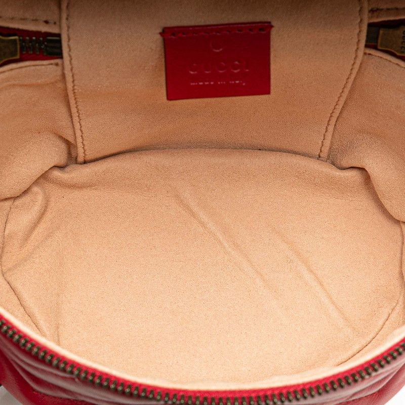 Gucci GG Marmont Backpack Vanity Red Leather