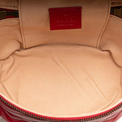Gucci GG Marmont Backpack Vanity Red Leather