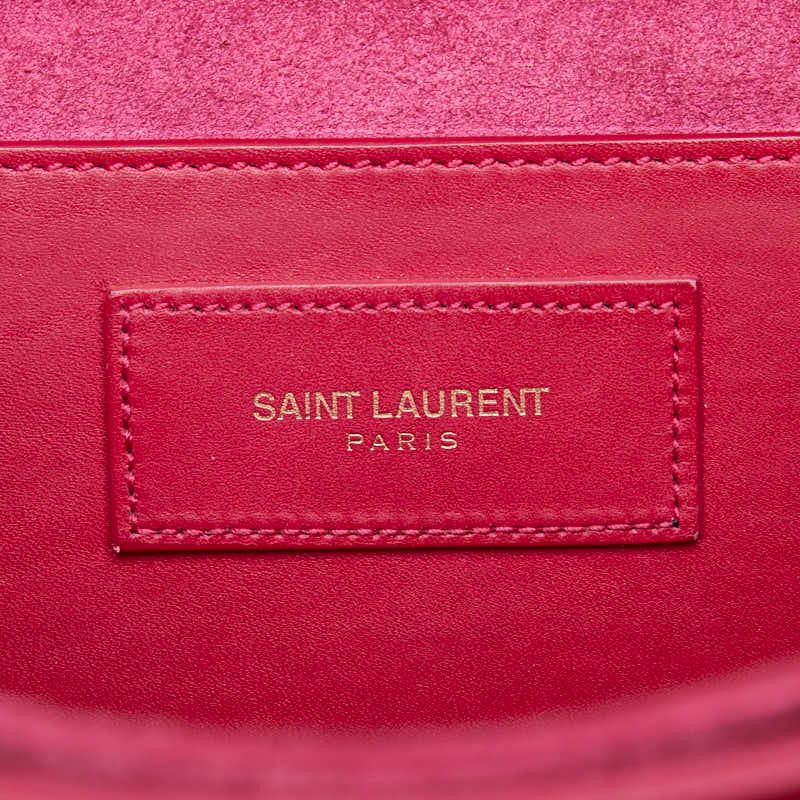 Saint Laurent Classic Lou Crossbody Shoulder Bag Pink Leather