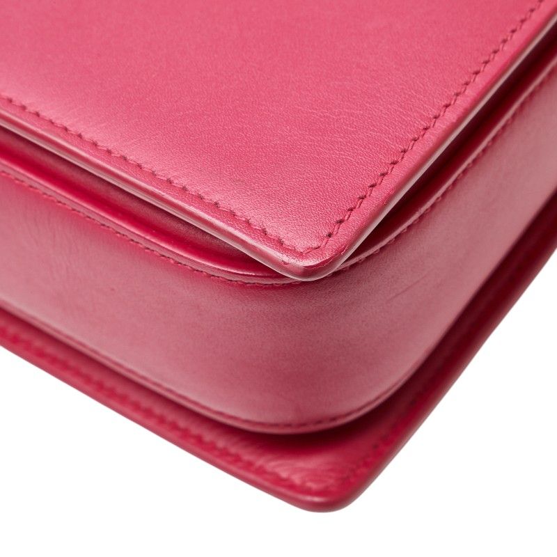 Saint Laurent Classic Lou Crossbody Shoulder Bag Pink Leather