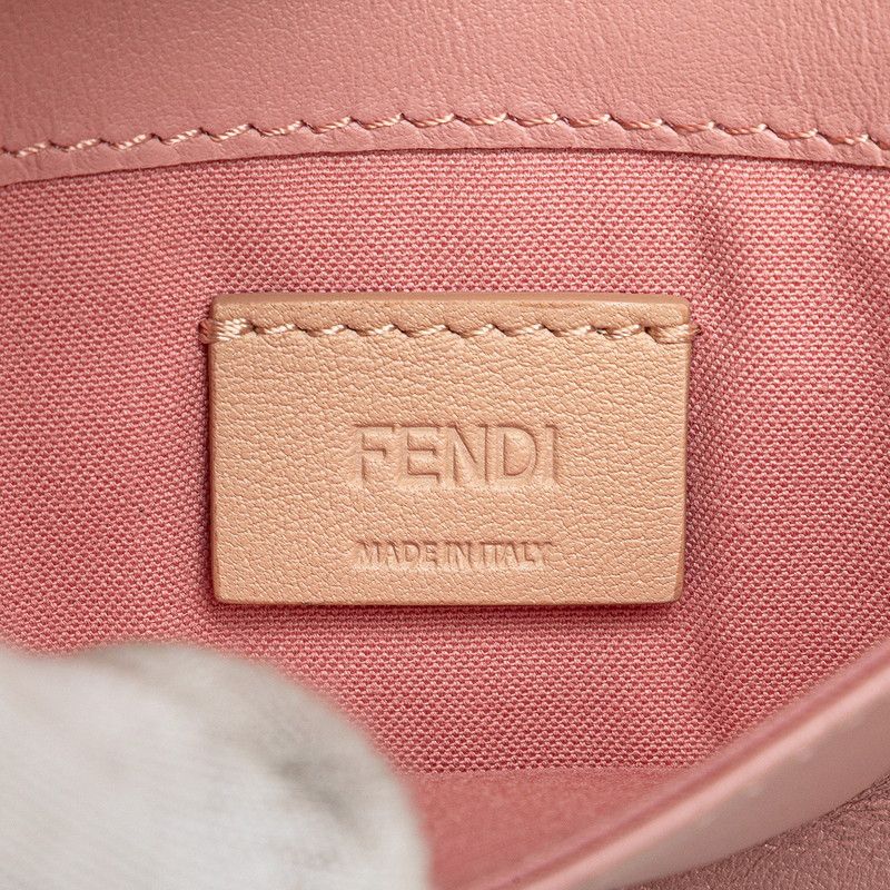 Fendi Hypnotize Chain Shoulder Bag Wallet Pink Multicolor Leather