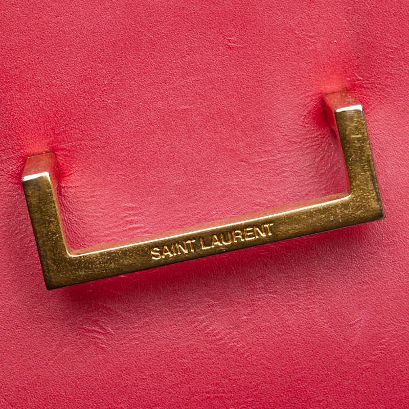 Saint Laurent Classic Lou Crossbody Shoulder Bag Pink Leather