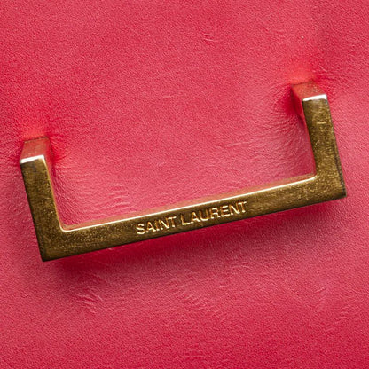 Saint Laurent Classic Lou Crossbody Shoulder Bag Pink Leather