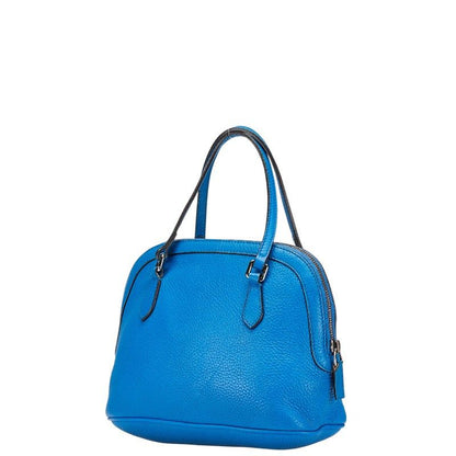 Gucci 2-Way Shoulder Bag Blue Leather