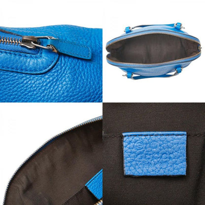 Gucci 2-Way Shoulder Bag Blue Leather