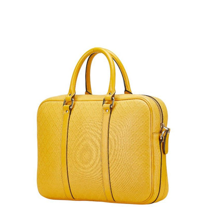 Gucci Diamante Business Shoulder Bag 2-Way Yellow Leather