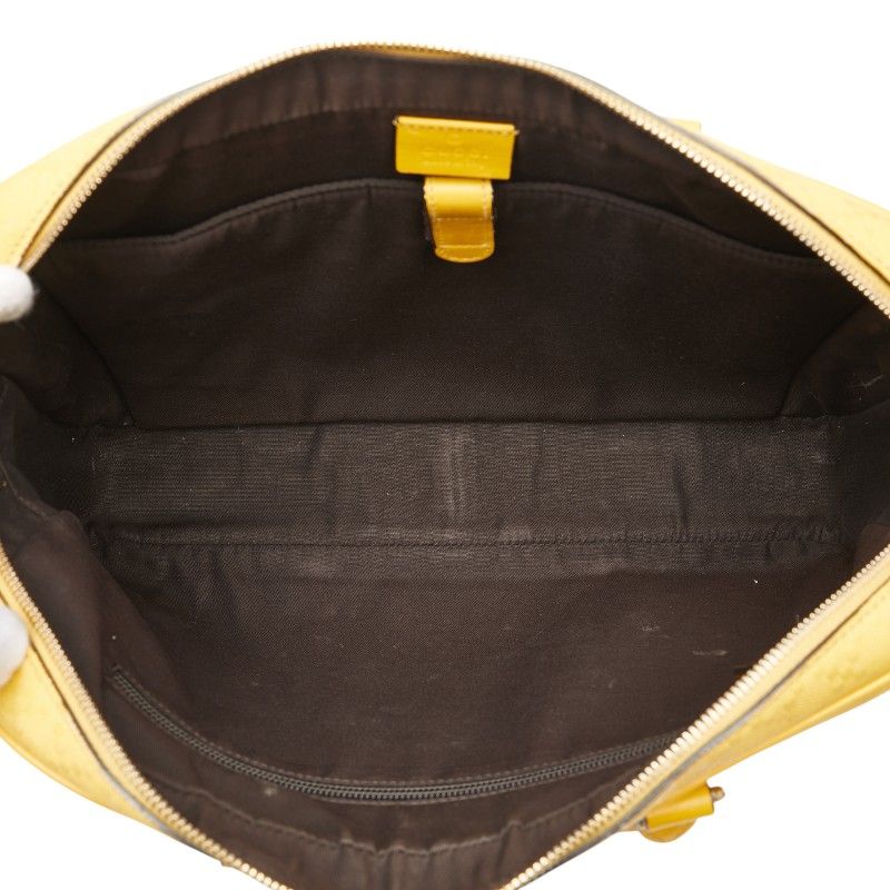 Gucci Diamante Business Shoulder Bag 2-Way Yellow Leather