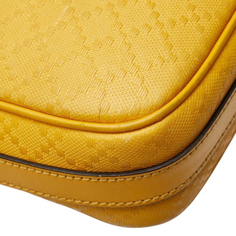 Gucci Diamante Business Shoulder Bag 2-Way Yellow Leather