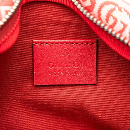 Gucci Children's GG Logo Star Belt Bag Red Canvas Leather