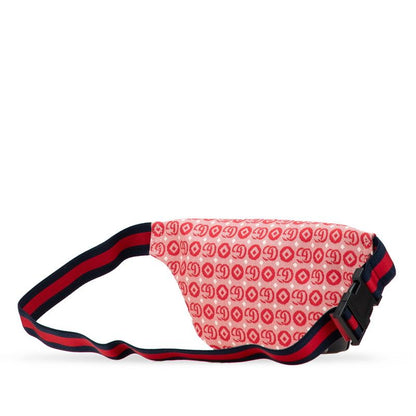 Gucci Children's GG Logo Star Belt Bag Red Canvas Leather