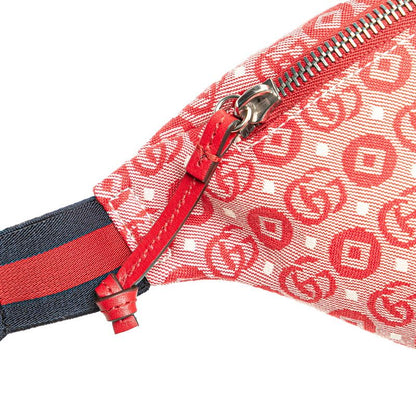 Gucci Children's GG Logo Star Belt Bag Red Canvas Leather