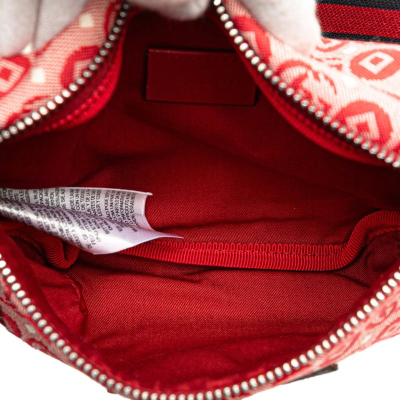 Gucci Children's GG Logo Star Belt Bag Red Canvas Leather