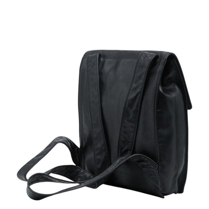 Chanel CC Logo Backpack Black Lambskin