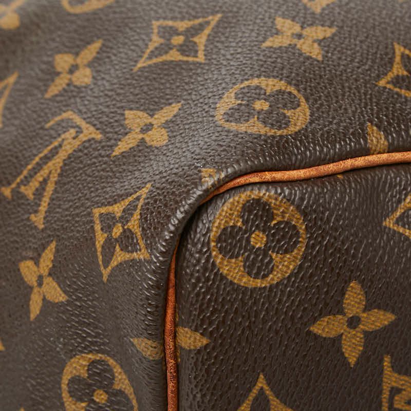 Louis Vuitton Monogram Speedy 35 Boston Bag Brown Leather