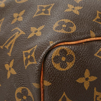 Louis Vuitton Monogram Speedy 35 Boston Bag Brown Leather