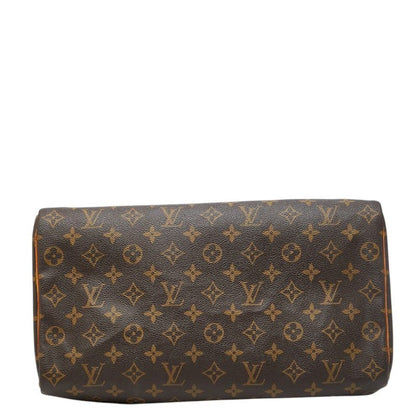 Louis Vuitton Monogram Speedy 35 Boston Bag Brown Leather