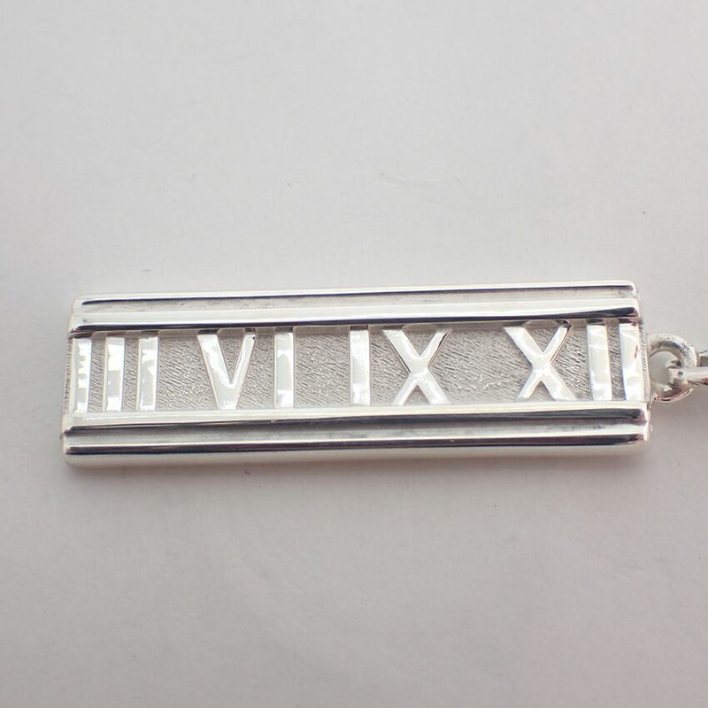 Tiffany & Co 925 Atlas Bar Pendant Necklace
