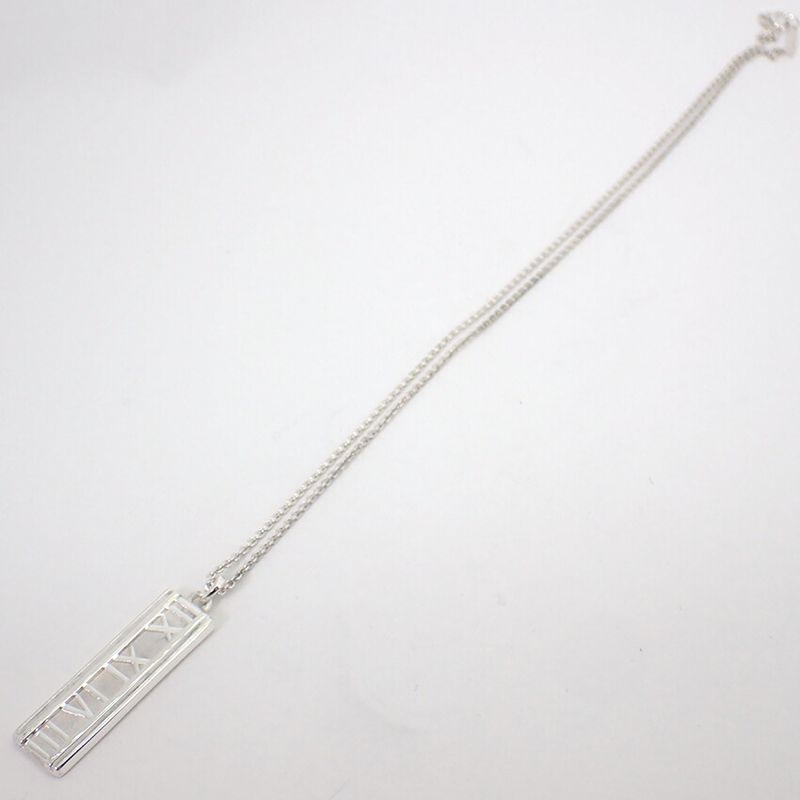 Tiffany & Co 925 Atlas Bar Pendant Necklace
