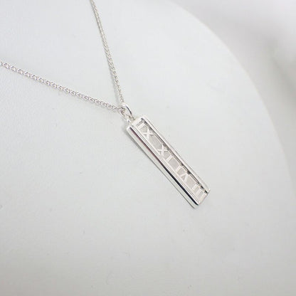 Tiffany & Co 925 Atlas Bar Pendant Necklace