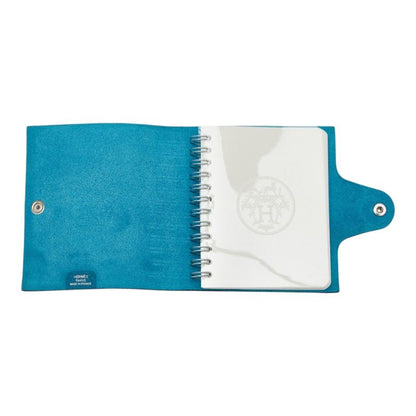 Hermes Ulysse PM Notebook Cover System with Refill Blue Jean Silver Togo Agenda