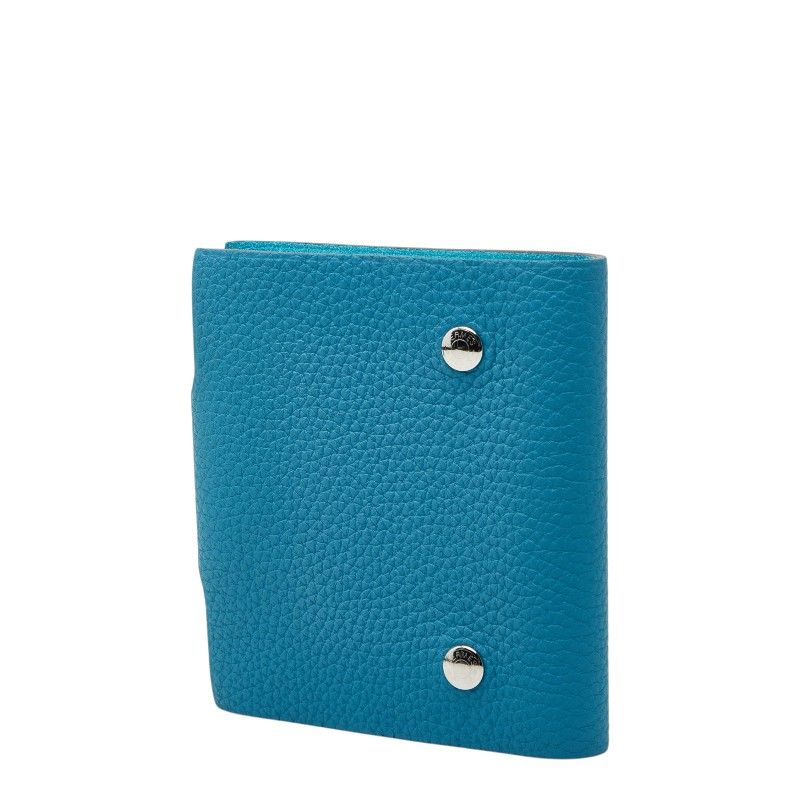 Hermes Ulysse PM Notebook Cover System with Refill Blue Jean Silver Togo Agenda