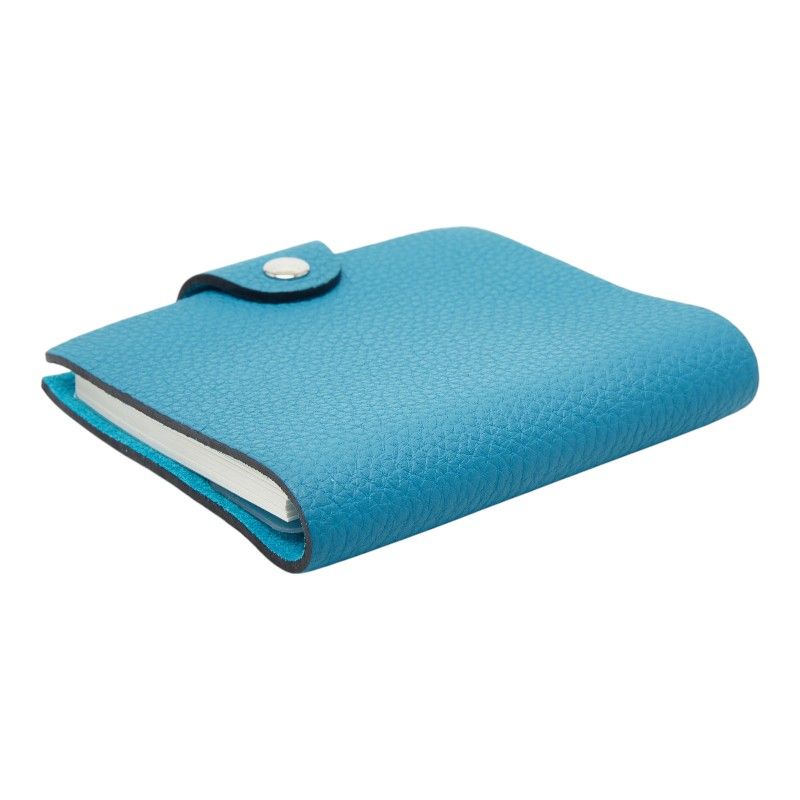 Hermes Ulysse PM Notebook Cover System with Refill Blue Jean Silver Togo Agenda