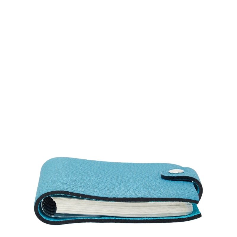 Hermes Ulysse PM Notebook Cover System with Refill Blue Jean Silver Togo Agenda
