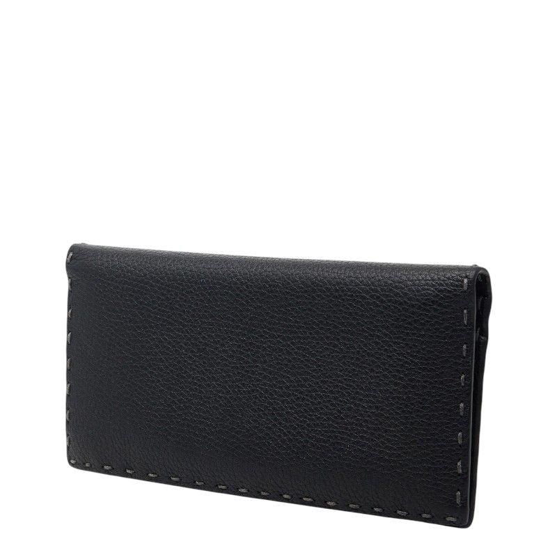 Fendi Selleria Wallet Bifold Black Leather