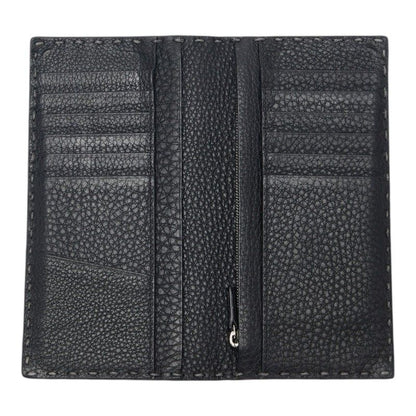 Fendi Selleria Wallet Bifold Black Leather