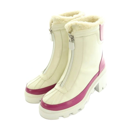 Gucci Magnum Short Boots Thick Sole 36 Ivory Magenta Pink