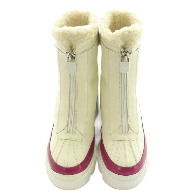 Gucci Magnum Short Boots Thick Sole 36 Ivory Magenta Pink