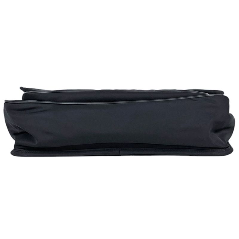 Saint Laurent Yves Logo Shoulder Bag Nylon Black
