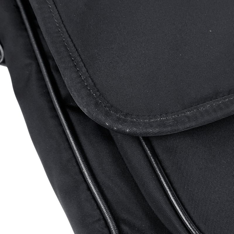 Saint Laurent Yves Logo Shoulder Bag Nylon Black