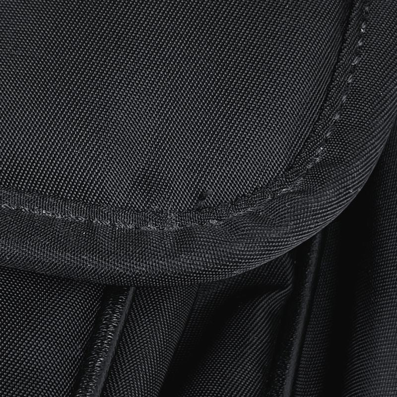 Saint Laurent Yves Logo Shoulder Bag Nylon Black