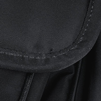 Saint Laurent Yves Logo Shoulder Bag Nylon Black