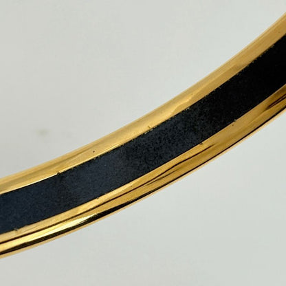 Hermes Enamel PM Bracelet Cloisonne Bangle Black Red