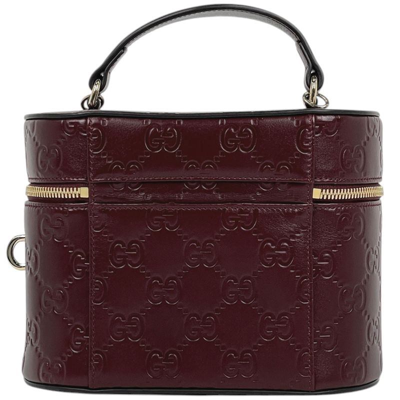 Gucci Guccissima Vanity 2-Way Shoulder Bag GG Marmont Makeup Pouch Leather