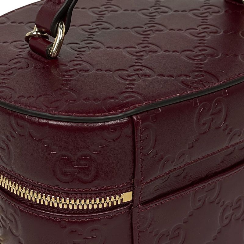Gucci Guccissima Vanity 2-Way Shoulder Bag GG Marmont Makeup Pouch Leather