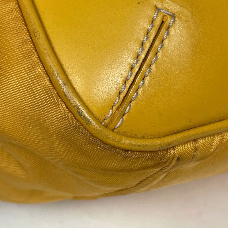 Prada 2-Way Shoulder Bag Nylon Yellow