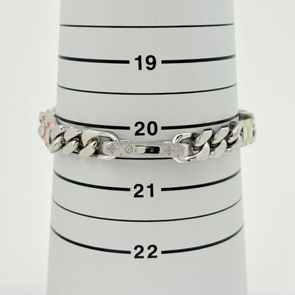 Louis Vuitton LV Mosaic Bracelet Chain Silver Plated