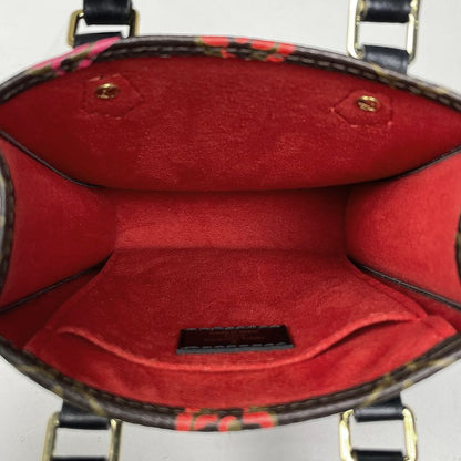 Louis Vuitton Petite Sac Plat 2-Way Shoulder Bag Foreign Love Monogram Brown