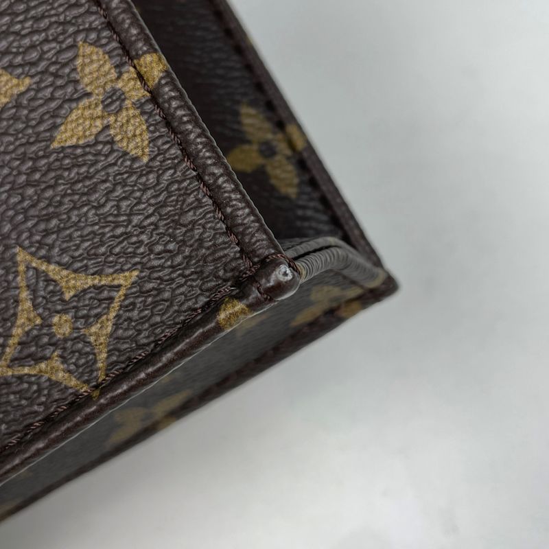 Louis Vuitton Petite Sac Plat 2-Way Shoulder Bag Foreign Love Monogram Brown
