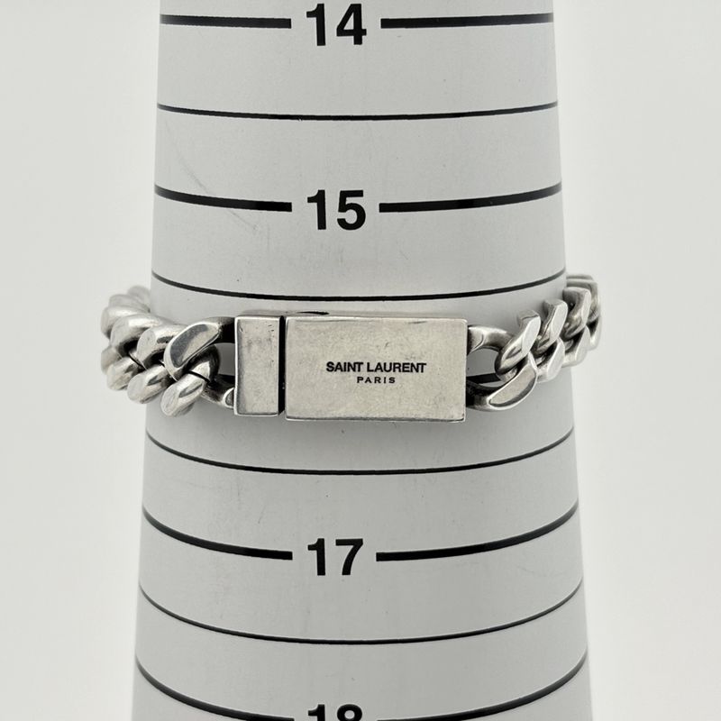 Saint Laurent Logo Chain Bracelet Silver