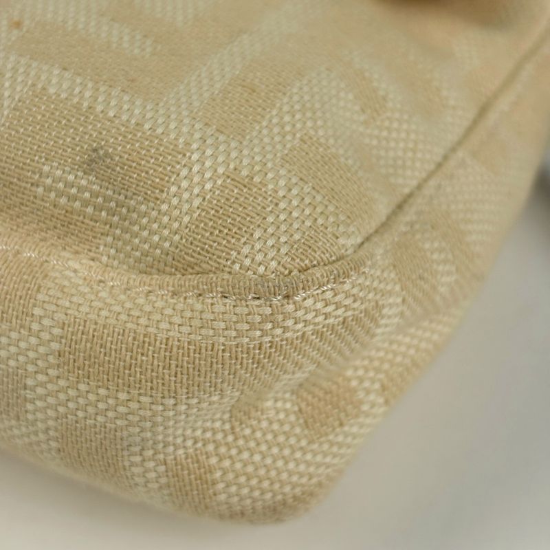 Fendi Zucca Pattern Mamma Bucket Shoulder Bag Canvas Beige
