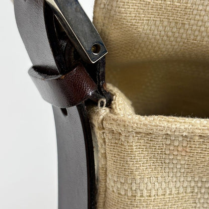 Fendi Zucca Pattern Mamma Bucket Shoulder Bag Canvas Beige