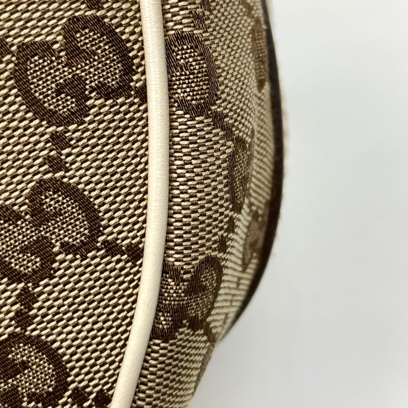 Gucci GG Pattern Shoulder Bag Twins Bag Canvas Beige White
