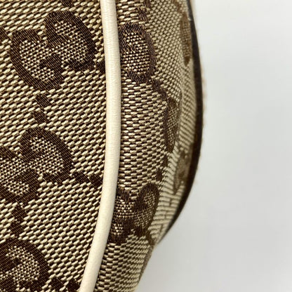 Gucci GG Pattern Shoulder Bag Twins Bag Canvas Beige White