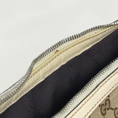 Gucci GG Pattern Shoulder Bag Twins Bag Canvas Beige White